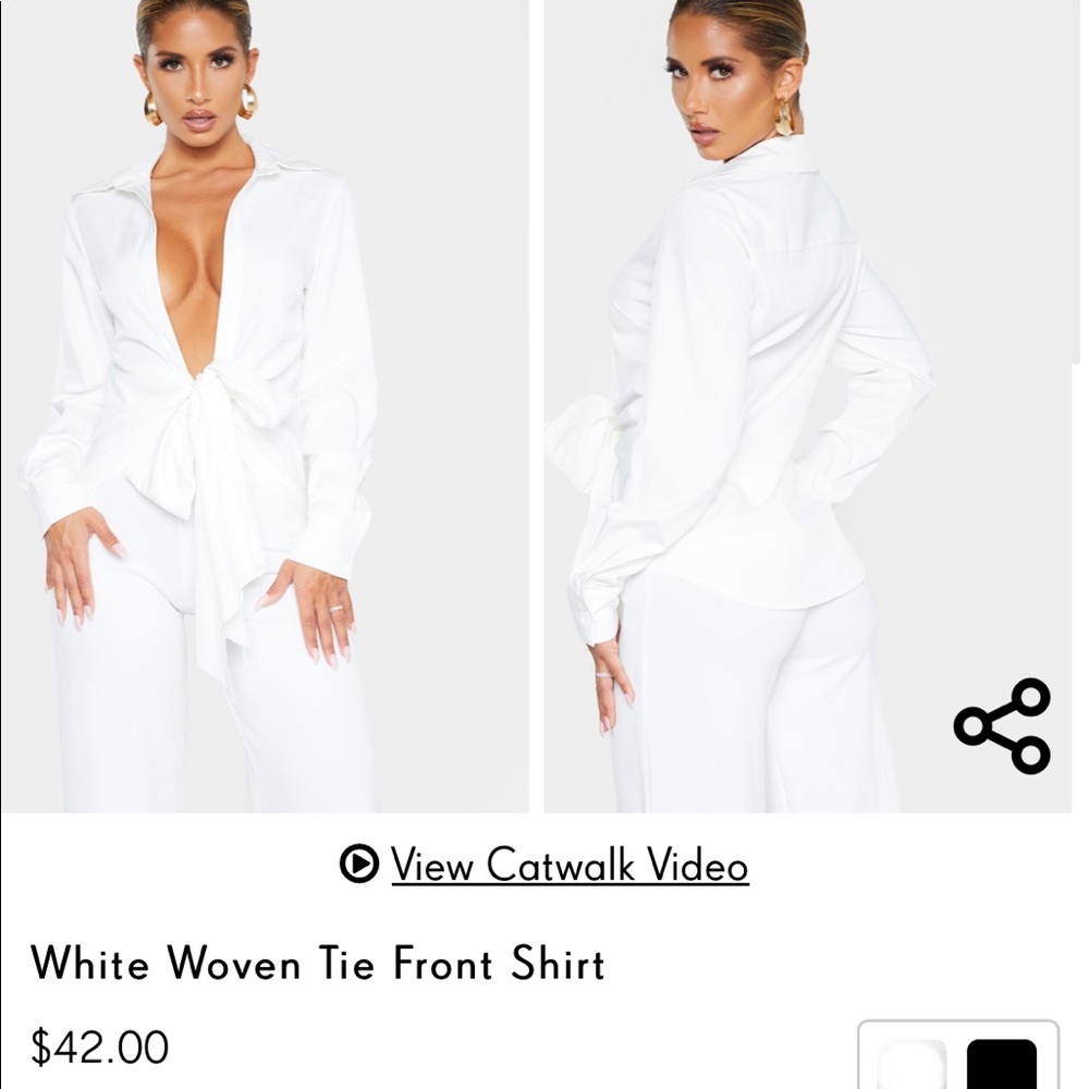 Front Tie Collard Shirt